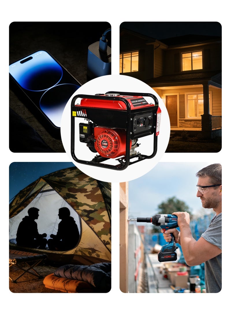 Bison Power Inverter Generator, Bison Power Gasoline Generator 3300W Peak, Professional Power Station for Home, Portable, with DC&USB for Household Appliances, Smart Devices - TVs/Computers/Phones/Laptops - Image 5